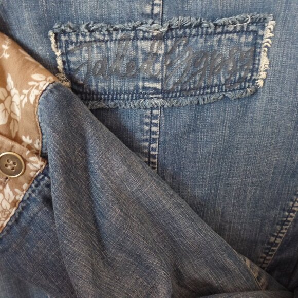 Jaded Gypsy Denim Tuxedo Reversable Jacket - Picture 5 of 10